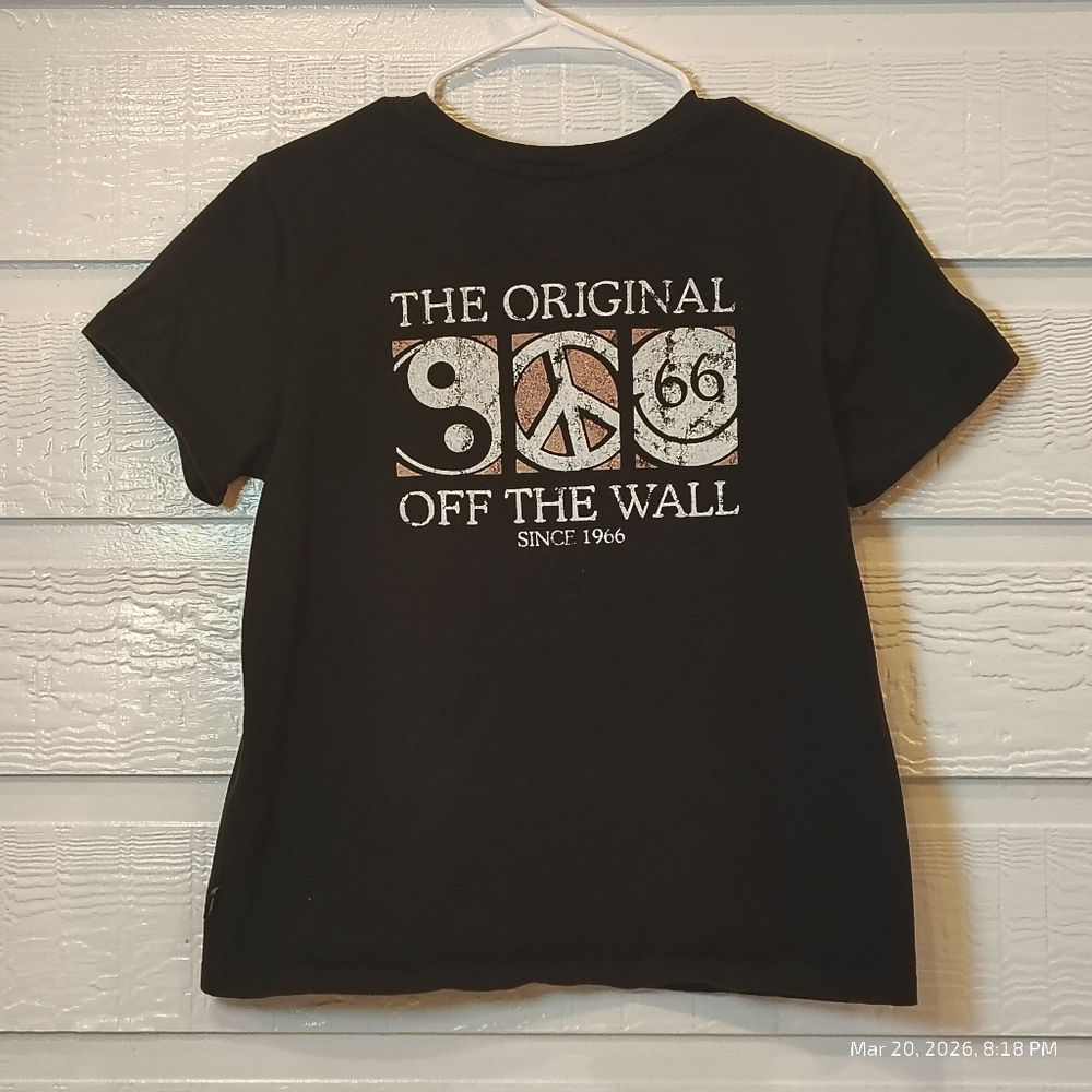 VANS WOMENS XL SHIRT PEACE YIN YANG 1966 90S GRUNGE SKATER SKATEBOARD 100% COTTO
